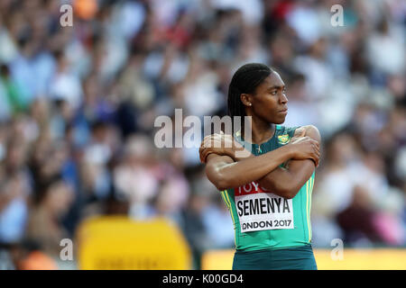 Caster Semenya (Südafrika), im 800 m Frauen Heat3 Am 2017 konkurrieren, IAAF Weltmeisterschaften, Queen Elizabeth Olympic Park, Stratford, London, UK. Stockfoto