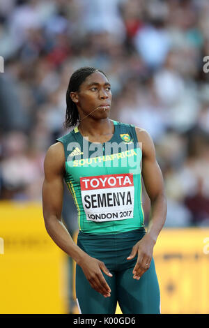 Caster Semenya (Südafrika), im 800 m Frauen Heat3 Am 2017 konkurrieren, IAAF Weltmeisterschaften, Queen Elizabeth Olympic Park, Stratford, London, UK. Stockfoto