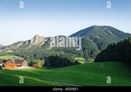 Gaisberg mit Nockstein in Österreich, Europa. Hausberg von Salzburg. Blick vom Heuberg. Gaisberg gehört an die Salzkammergut Berge. Stockfoto