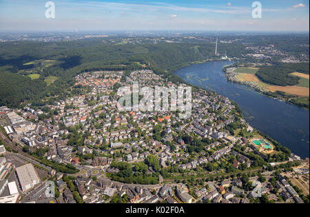 Überblick über das Wetter im Südwesten, Harkortsee, Freiheit gesehen, Wetter (Ruhr), Ruhrgebiet, Nordrhein-Westfalen, Deutschland, Europa, Luftaufnahme, Aeri Stockfoto