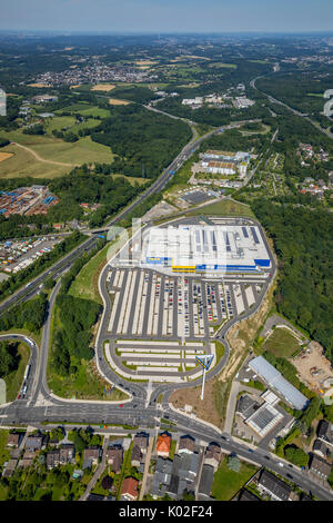 IKEA Möbel und Interior Design Store in Wuppertal, Stadt Sprockhövel, Ruhrgebiet, Nordrhein-Westfalen, Deutschland, Europa, Luftaufnahme, Antenne, Aeria Stockfoto