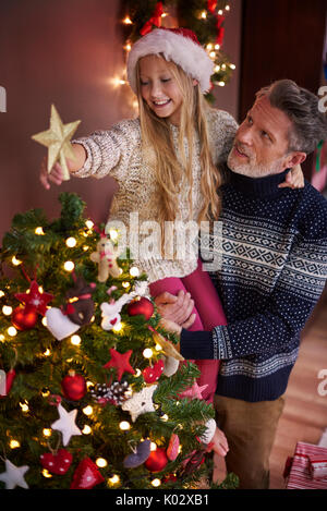 Der letzte Teil der Weihnachtsbaum Stockfoto