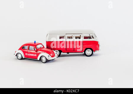 Classic VW altes Auto, VW Käfer, VW T1, VW Käfer, VW Kafer, PKW-Modell Stockfoto