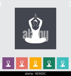 Yoga-flach-Symbol. Vektor-Illustration. Stock Vektor