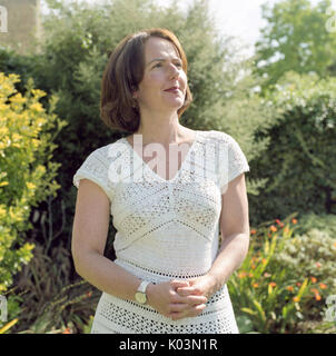 Fi Glover, Englisch Radio Moderator bei ihr zu Hause in London, England, Vereinigtes Königreich fotografiert. Stockfoto