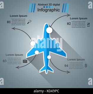 Flugzeug Infografik. Business Icon Stock Vektor