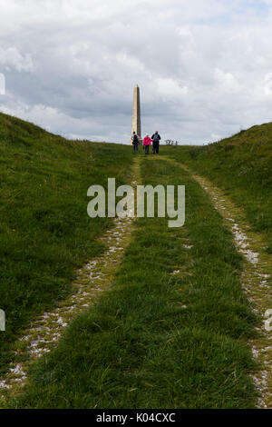 Lansdowne Denkmal auf Cherhill downs Wiltshire UK Stockfoto