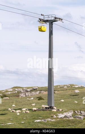 Great Ormes Head Seilbahnen in North Wales Stockfoto