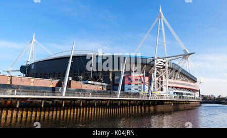 Äußere des Millennium Stadium in Cardiff, Wales, Großbritannien Stockfoto