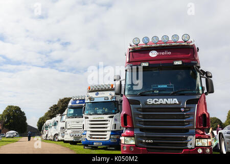 Norfolk, UK - 19. August 2017: truckfest Norwich ist ein Transport Festival in Großbritannien um das Speditionsgewerbe in Norfolk entfernt. Einschließlich t Stockfoto