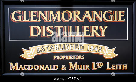 Glenmorangie Whisky Distillery, Tain, Ross, Scottish Highlands, Schottland, Großbritannien. Schottische Malt Whisky. Stockfoto