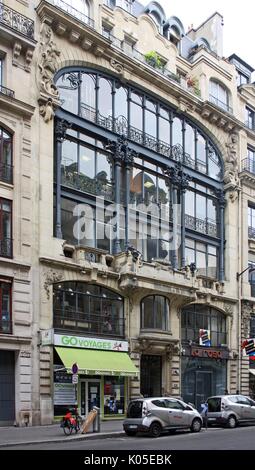 Gebäude am 118 Rue Reaumur, Paris Stockfoto