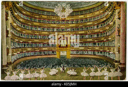 Scala-Theater, Mailand, Italien Ballettvorstellung Stockfoto