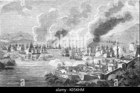 SCHLACHT VON NAVARINO 1827 Stockfoto