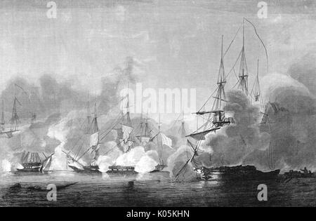 SCHLACHT VON NAVARINO 1827 Stockfoto