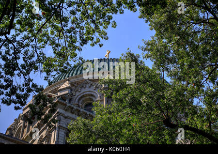 St. Louis, Missouri, USA - 18. August 2017: Der Dom der Basilika von Saint Louis auf Lindell Boulevard in St. Louis, Missouri. Stockfoto