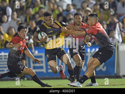 Tokio, Japan. 18 Aug, 2017. Kotaro Matsushima () Rugby: Japan Rugby Top League 2017-2018 Übereinstimmung zwischen Canon Adler 5-32 Suntory Sungoliath im Prince Chichibu Memorial Stadium in Tokio, Japan. Quelle: LBA/Alamy leben Nachrichten Stockfoto
