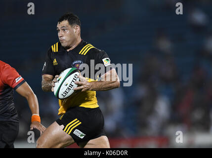 Tokio, Japan. 18 Aug, 2017. George Smith () Rugby: Japan Rugby Top League 2017-2018 Übereinstimmung zwischen Canon Adler 5-32 Suntory Sungoliath im Prince Chichibu Memorial Stadium in Tokio, Japan. Quelle: LBA/Alamy leben Nachrichten Stockfoto