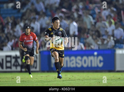 Tokio, Japan. 18 Aug, 2017. Yutaka Nagare () Rugby: Japan Rugby Top League 2017-2018 Übereinstimmung zwischen Canon Adler 5-32 Suntory Sungoliath im Prince Chichibu Memorial Stadium, in Tokio, Japan. Quelle: LBA/Alamy leben Nachrichten Stockfoto