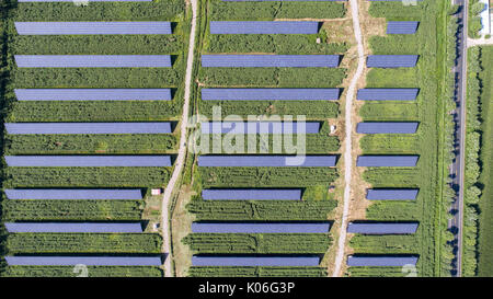 Chengde, China. 22 Aug, 2017. Luftaufnahmen von solarkraftwerk Station in Chengde, nördlich der chinesischen Provinz Hebei. Credit: SIPA Asien/ZUMA Draht/Alamy leben Nachrichten Stockfoto