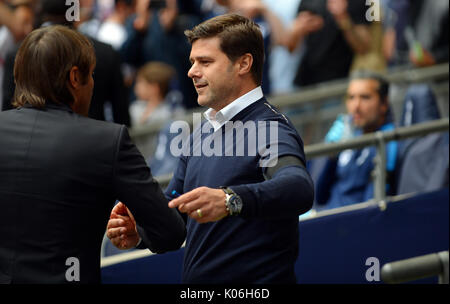 TOTTENHAM HOTSPUR MANAGER MAUR Tottenham Hotspur V CHELSEA Wembley Stadium, LONDON, ENGLAND, 20. August 2017 Stockfoto