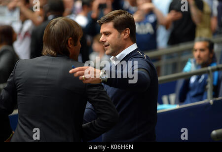 TOTTENHAM HOTSPUR MANAGER MAUR Tottenham Hotspur V CHELSEA Wembley Stadium, LONDON, ENGLAND, 20. August 2017 Stockfoto