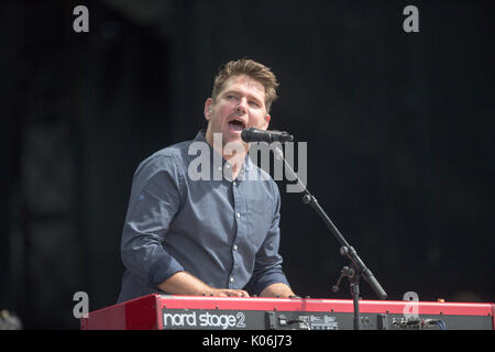 Roy Stride von Scouting für Mädchen im Hylands Park, Chelmsford, Essex am Sonntag, August an diesen Jahren V Festival 20. Stockfoto