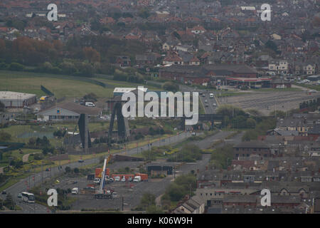 Blackpool, Yeadon Weise erfüllt die Seasiders weg. Bild von der Höhe berücksichtigt. Credit: LEE RAMSDEN/ALAMY Stockfoto