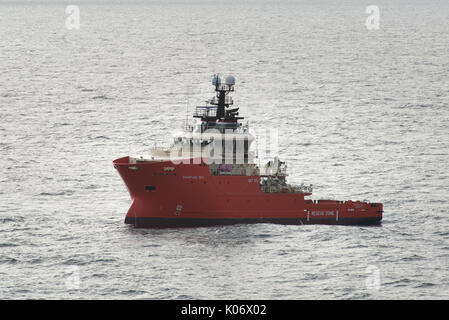 Die grampian Dee Nordsee Öl und Gas by Sicherheit EERV Schiff. Credit: LEE RAMSDEN/ALAMY Stockfoto