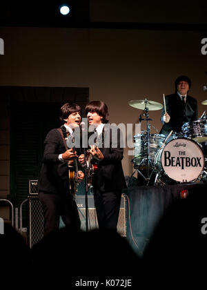 Die Beatbox, Beatles Tribute Band, Italien. Fivizzano Aug 13 2017. Stockfoto