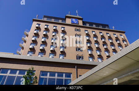 Sakata, Japan - 19. Mai 2017. Fassade eines Luxushotels in Sakata, Japan. Sakata Stadt dank einer blühenden Saflor Handel während der Edo Pe blühte Stockfoto