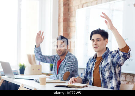 Fragen nach dem Seminar Stockfoto