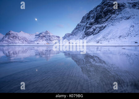 Skagsanden Strand, Lofoten Inseln, Norwegen Stockfoto