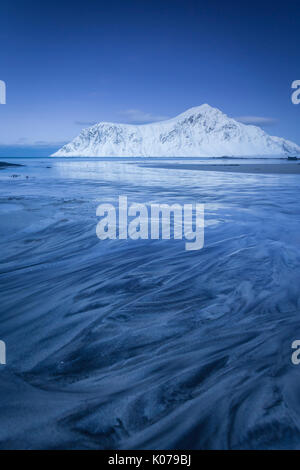 Skagsanden Strand, Lofoten Inseln, Norwegen Stockfoto