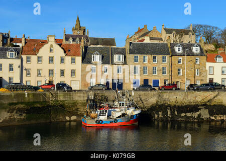 Fischerboote in Pittenweem Hafen in East Neuk of Fife, Schottland, Vereinigtes Königreich Stockfoto