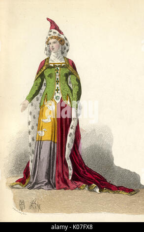 FRAU - ungefähr 1370N Stockfoto