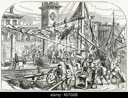 Billingsgate Fischmarkt 1862 Stockfoto