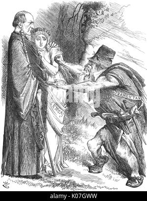 Cartoon, The Irish Tempest (Heimatregel) Stockfoto