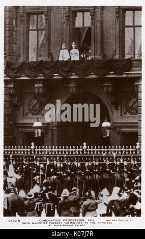 Krönung von König George V. und Königin Mary Stockfoto