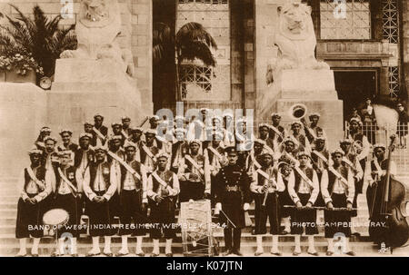 British Empire Exhibition 1924, Westindische Regiment Band Stockfoto