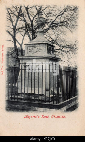 Tomb - Englischer Künstler und Gravierer William Hogarth, Chiswick Stockfoto