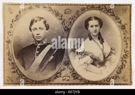 Edward, Prinz von Wales, mit Alexandra von Dänemark Stockfoto