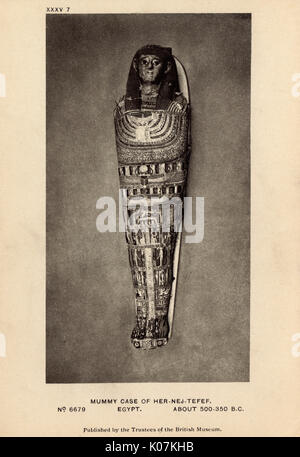 Ägyptische Mumie im British Museum, London - Hornedjitef Stockfoto