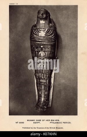 Ägyptische Mumie im British Museum, London - Horemheb Stockfoto