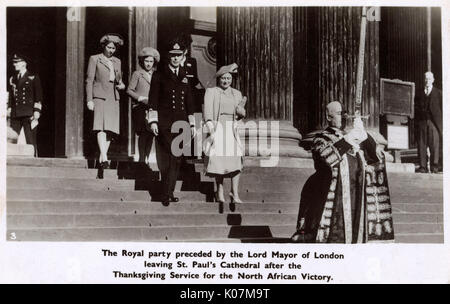 WW2 – Thanksgiving Service for Victory in Nordafrika Stockfoto