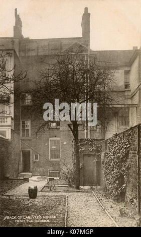 Die Rückansicht von Carlyle's House vom Garten Chelsea Stockfoto