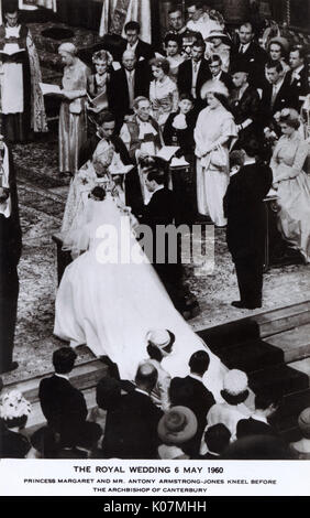 Heirat mit Prinzessin Margaret und Anthony Armstrong-Jones Stockfoto