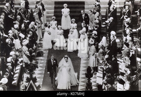 Heirat mit Prinzessin Margaret und Anthony Armstrong-Jones Stockfoto