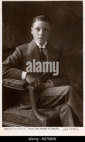 Ein junger Edward, Prinz von Wales Stockfoto