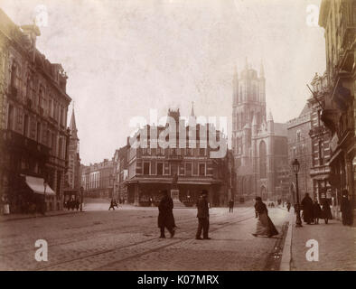 Straßenszene in Laurent Plaats, Gent, Belgien Stockfoto